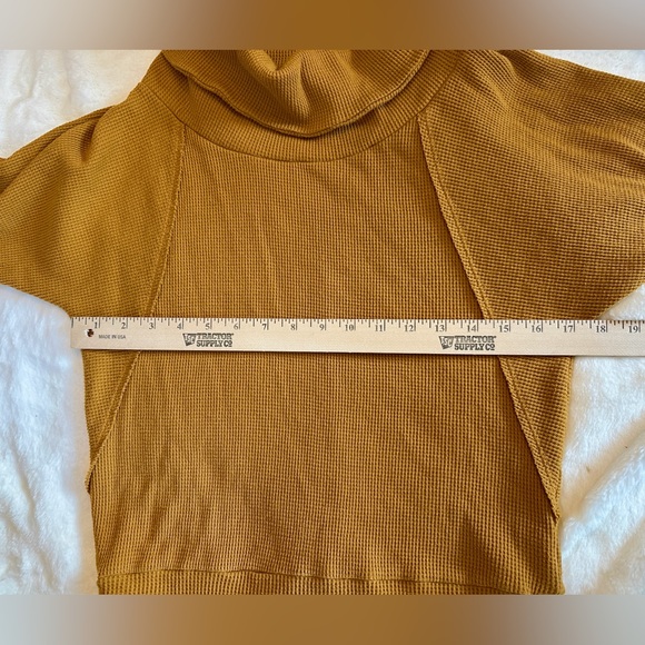 Anthropologie PILCRO Angie Waffle Knit Cowl Neck Sweater Size XS - Picture 7 of 14